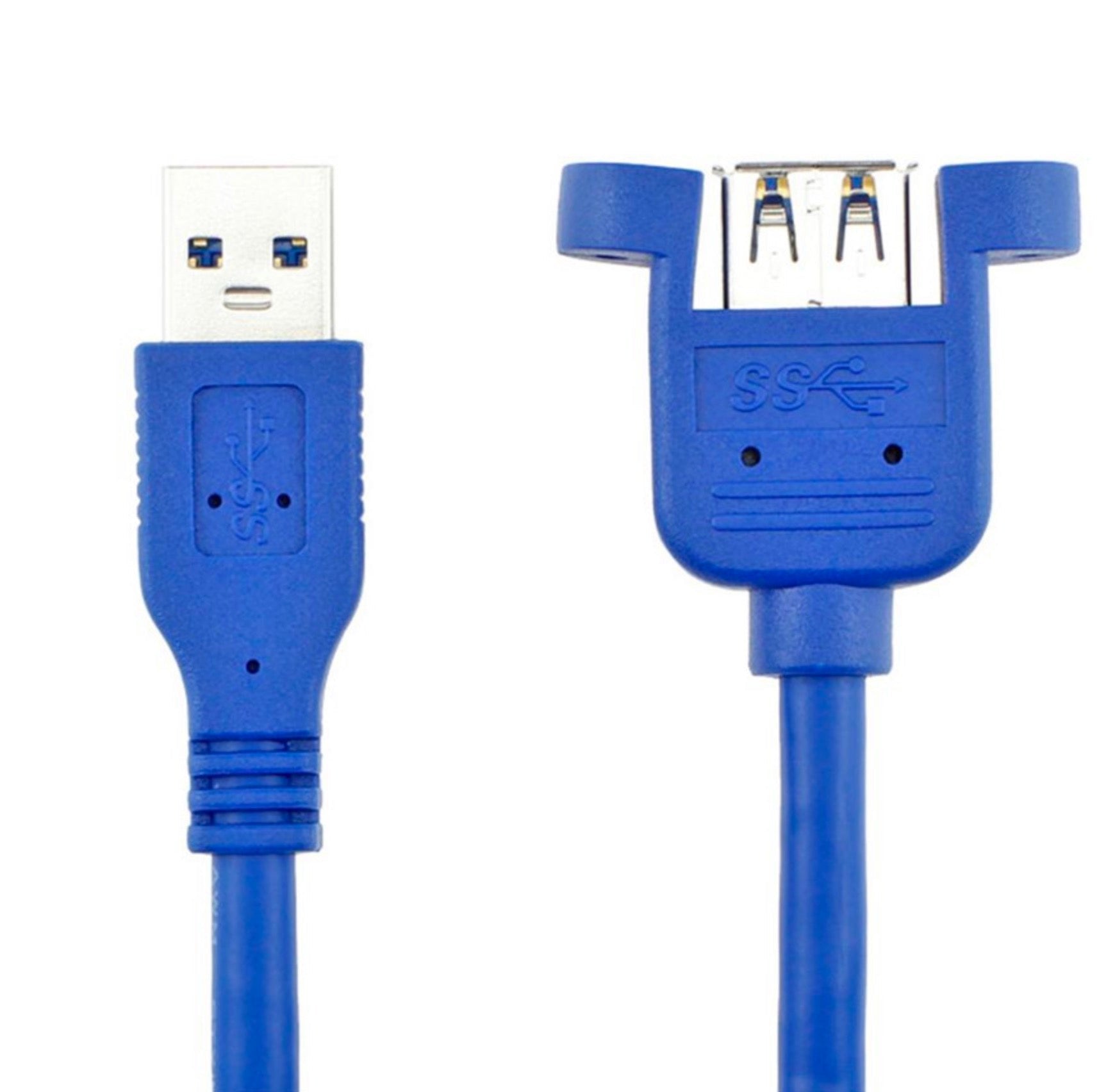 USB 3.0 A Male to Female Panel Mount Cable