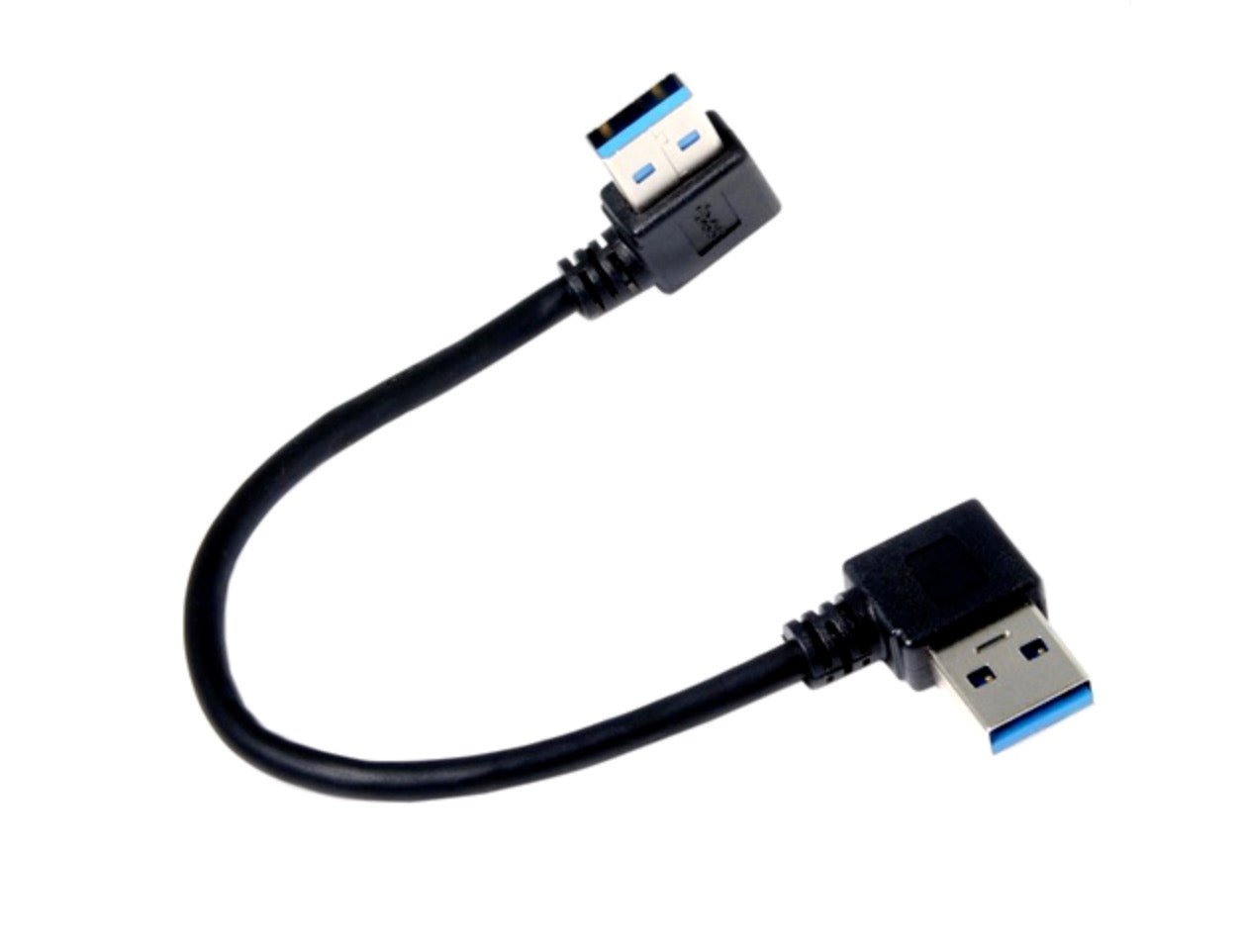 USB-A 3.0 Right Angle Male to Right Angle Male Data Extension Cable