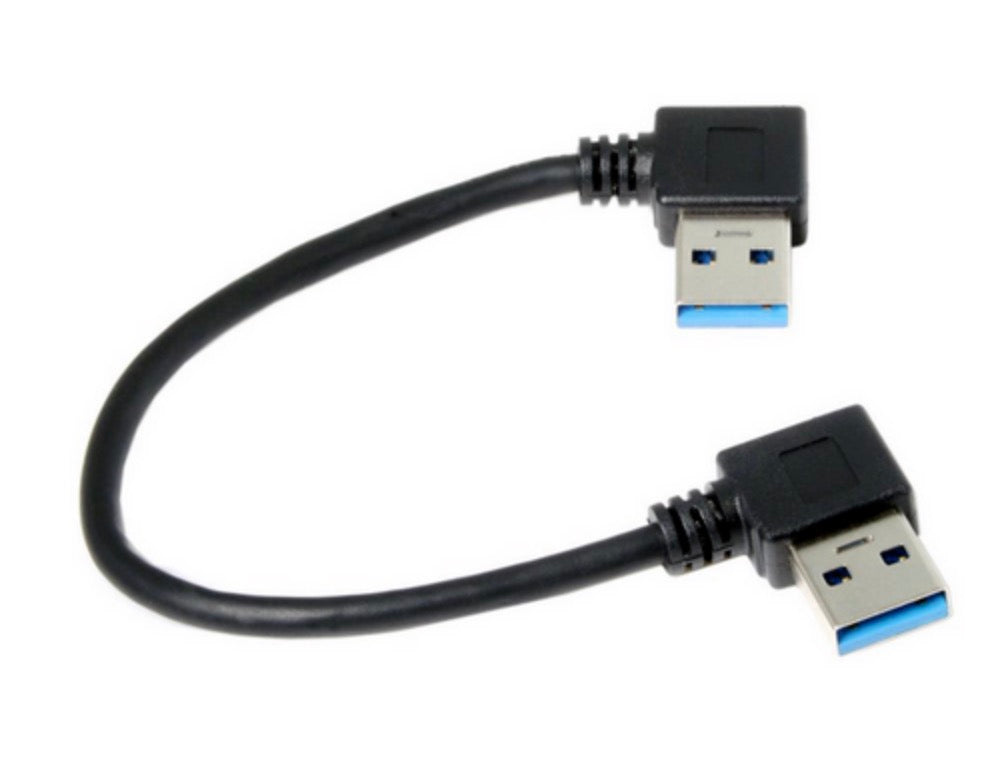 USB-A 3.0 Right Angle Male to Right Angle Male Data Extension Cable