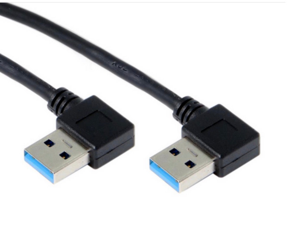USB-A 3.0 Right Angle Male to Right Angle Male Data Extension Cable