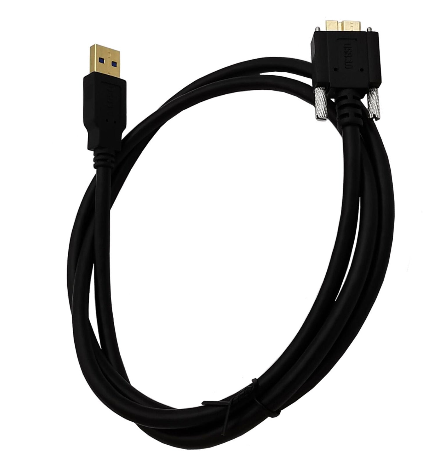 USB-A 3.0 Male to Micro-B Charge & Sync Cable with Locking Screws