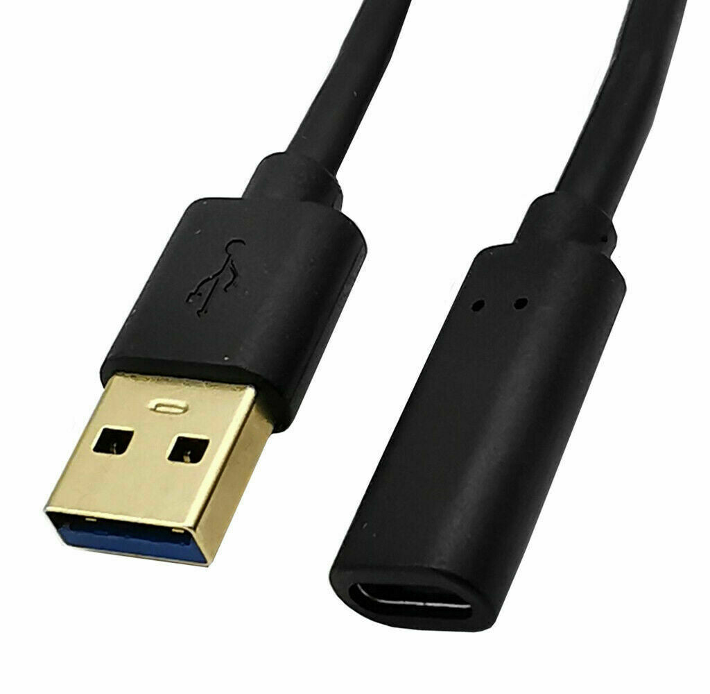 USB-A 3.0 Male to USB-C Female Data Cable