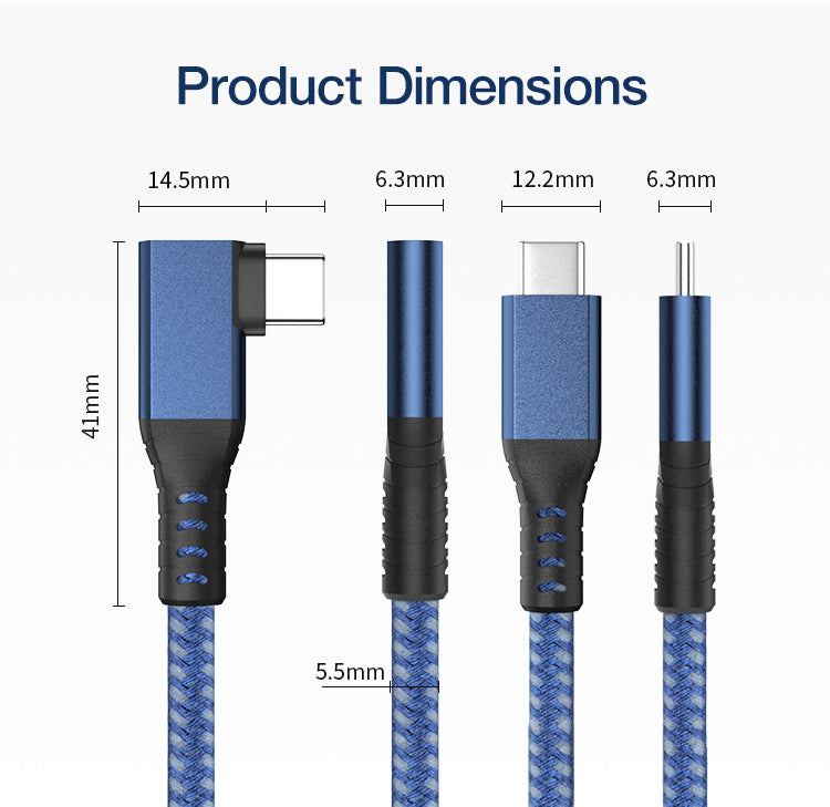 USB-C Male to Male 100W PD Cable USB4 40Gbps 5A 8K 1m