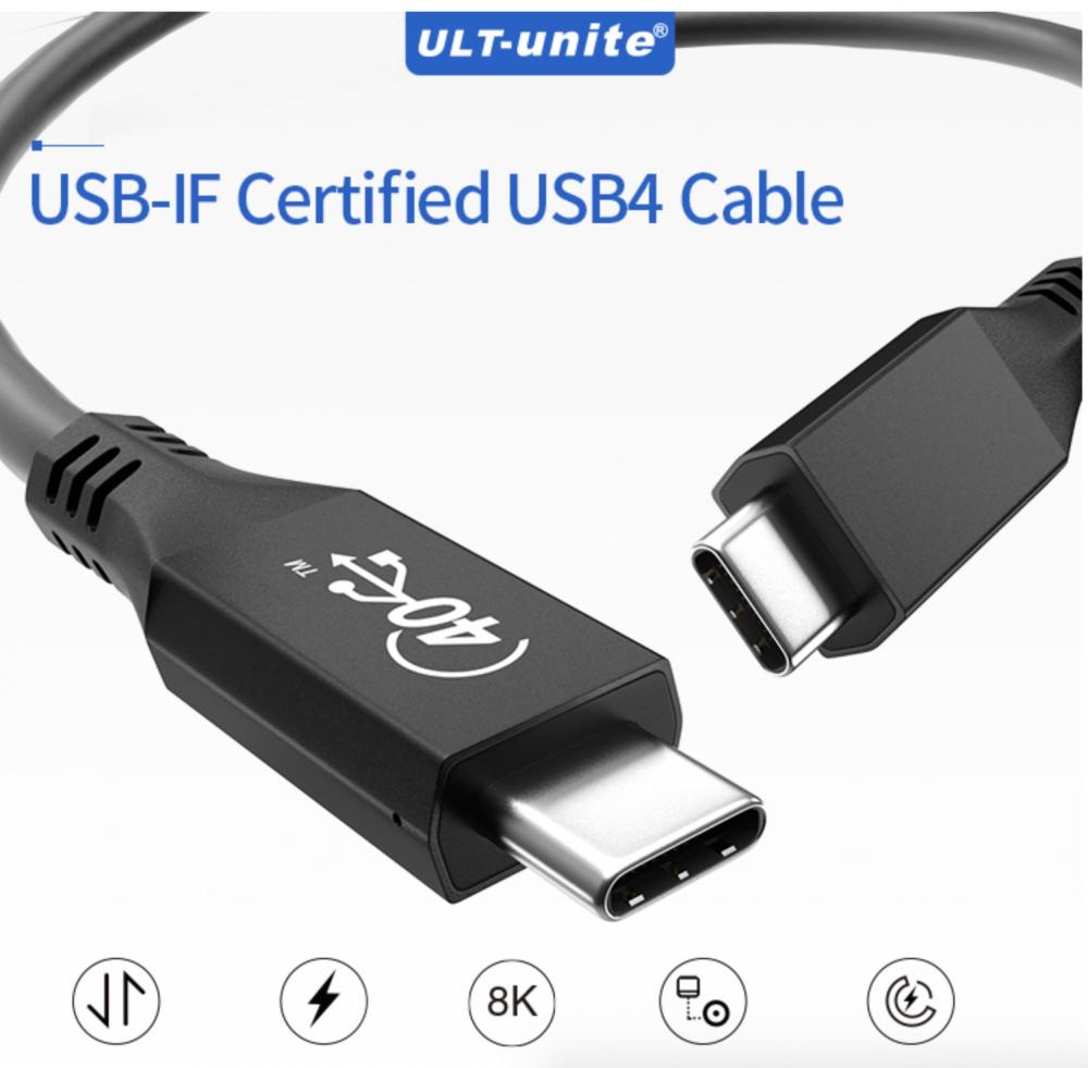 USB4 Thunderbolt 4 PD 3.0 100W 40Gbps USB-C Cable