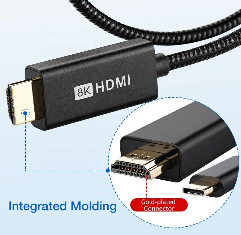 USB-C to HDMI 2.1 8K PC Laptop TV Monitor Video Cable 2m