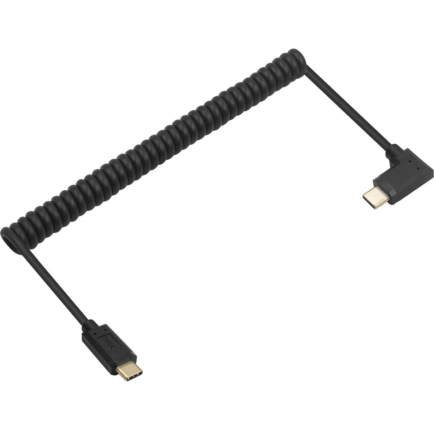 USB-C to USB-C Coiled Data Charging Cable 3A (Left / Right)