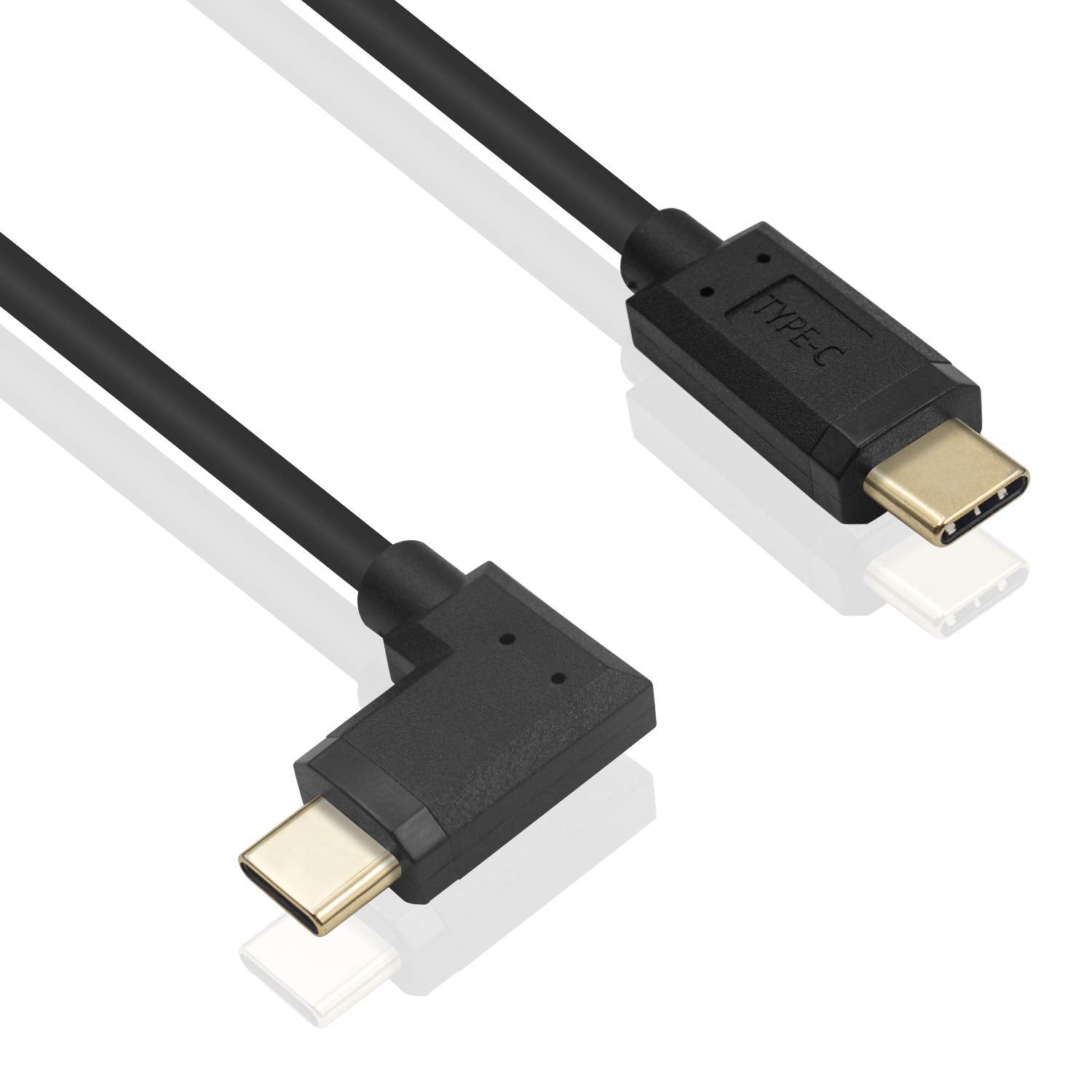 USB-C to USB-C Coiled Data Charging Cable 3A (Left / Right)