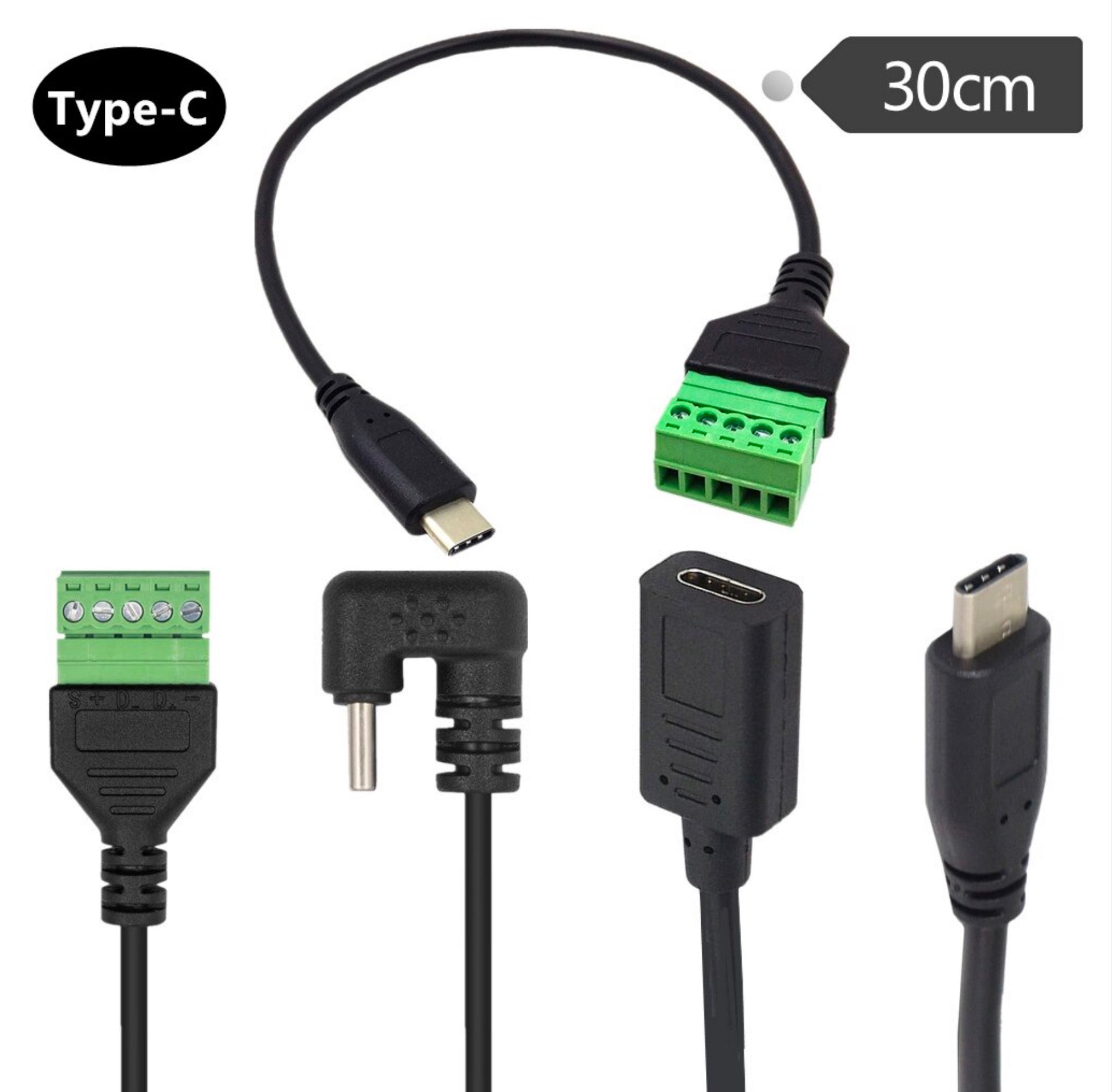 USB-C to 5 Pin Screw Terminal Block Connector Cable 0.3m