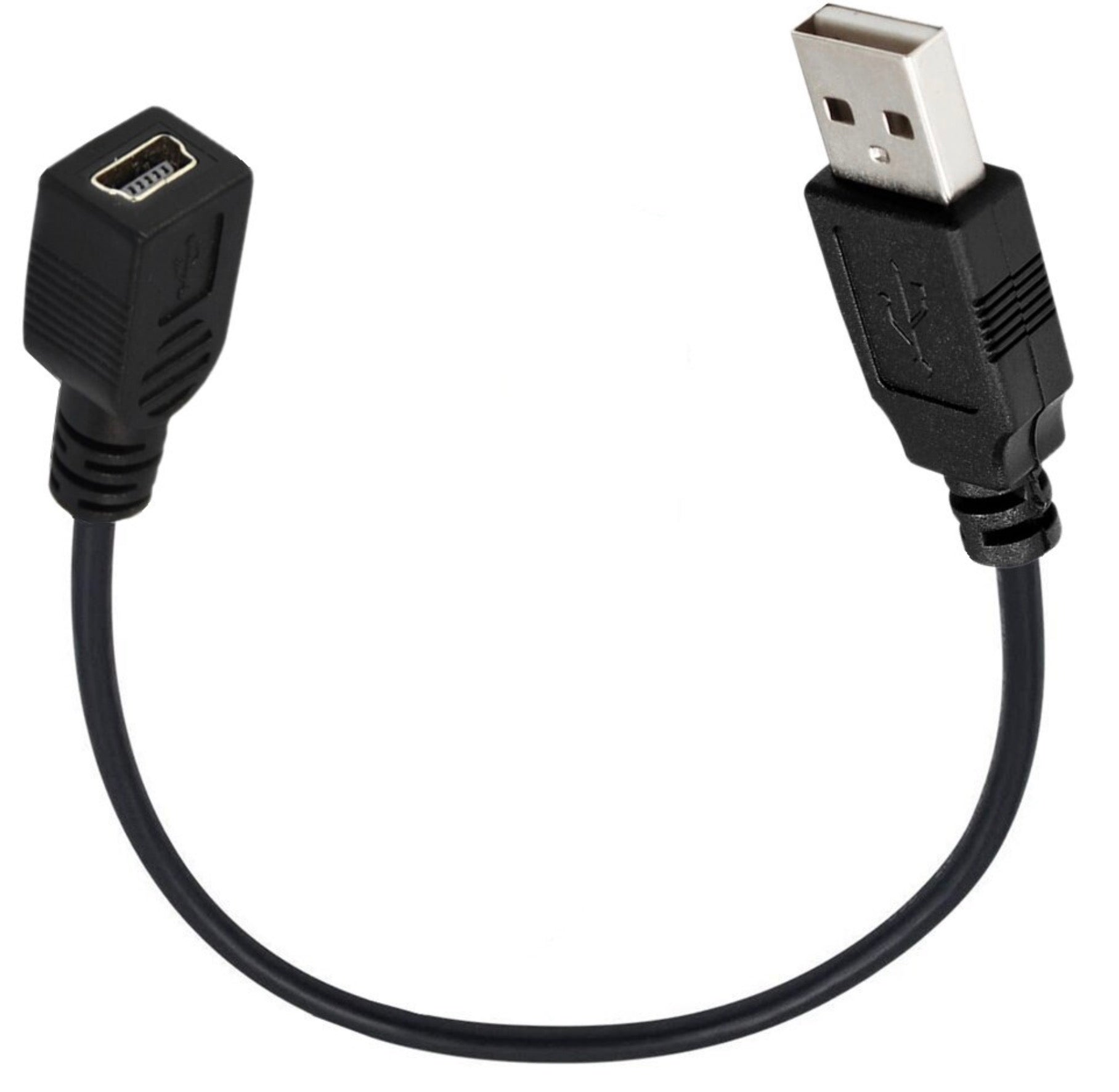 Mini USB 5Pin Female to USB 2.0 Type A Male Extension Cable 0.25m