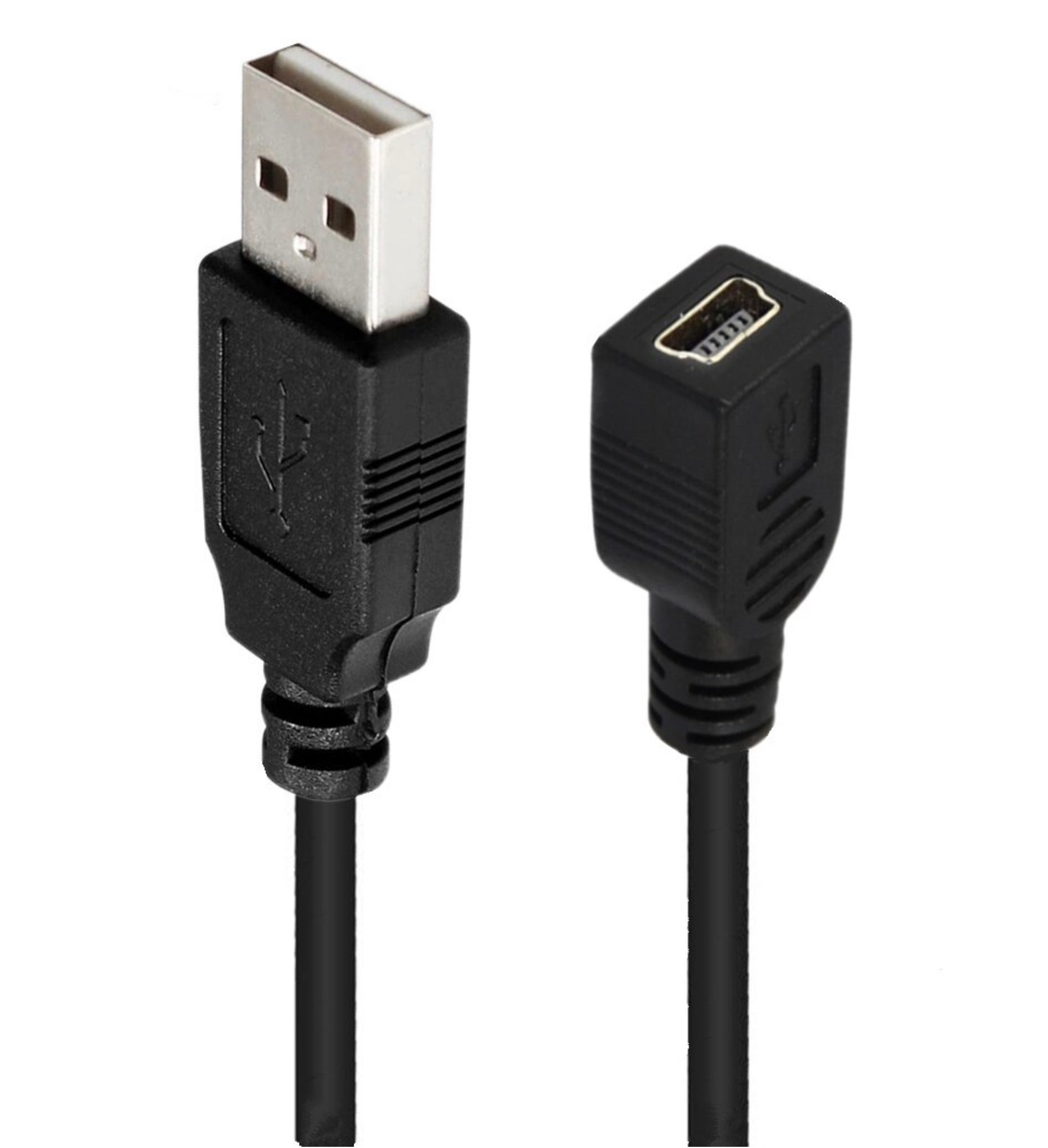 Mini USB 5Pin Female to USB 2.0 Type A Male Extension Cable 0.25m